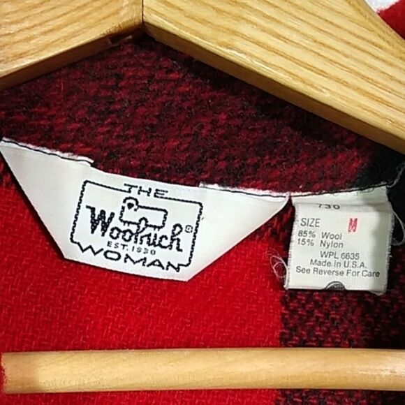 Woolrich Vintage Wool Buffalo Plaid Black Red Vest - Picture 4 of 4